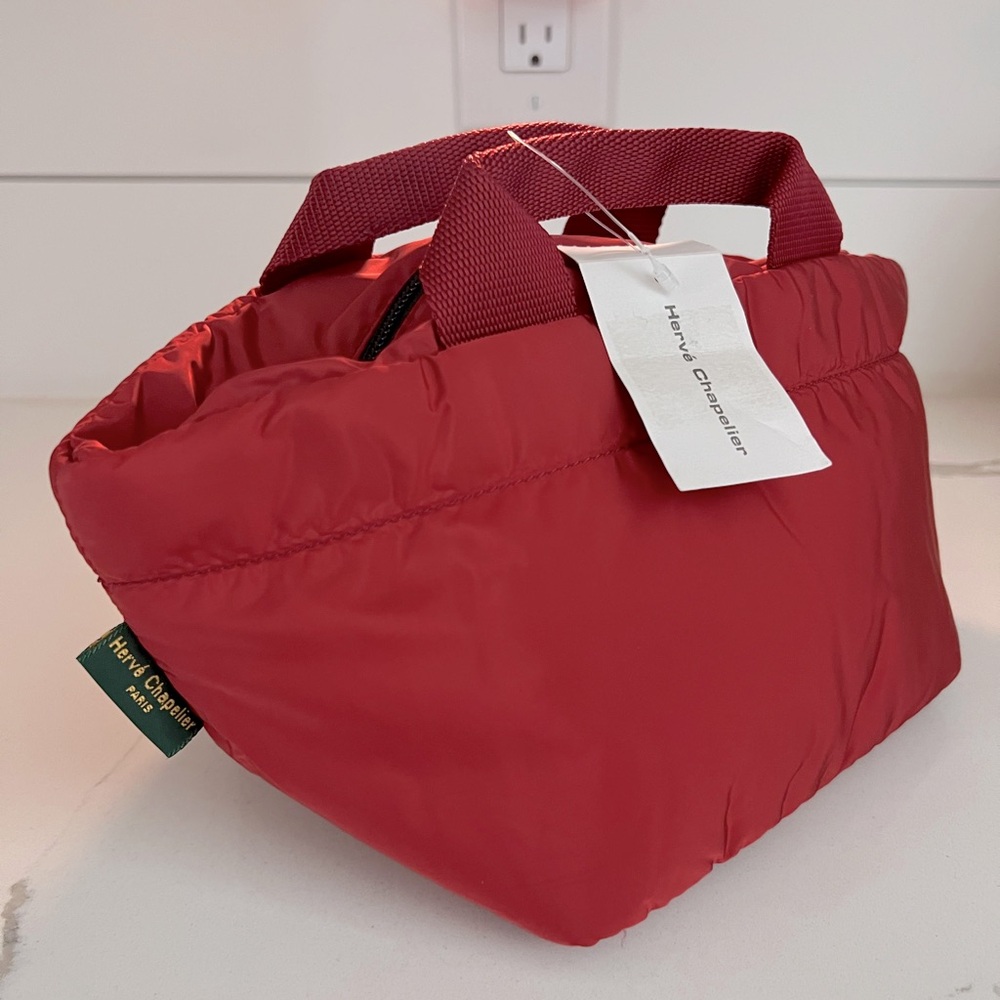 NWT Herve Chapelier PARIS Limited Edition Puffer bag mini tote RED